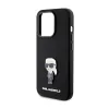 Karl Lagerfeld Silicone Ikonik Metal Pin - iPhone 15 Pro Case (Black)