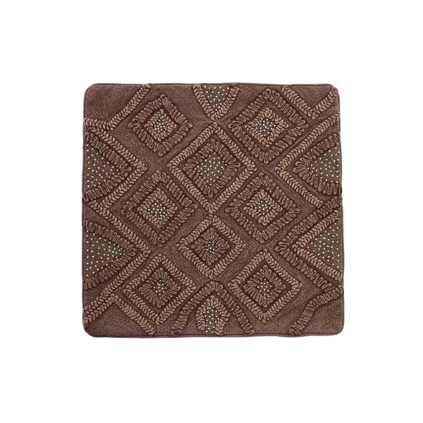 Cushion cover DKD Home Decor Brown Rhombus 50 x 1 x 50 cm