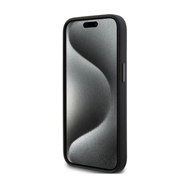 Karl Lagerfeld Silicone Choupette Metal Pin - iPhone 15 Plus Case (Black)