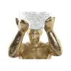 Decorative Figure DKD Home Decor Black Golden Resin Men Modern (17 x 16 x 31,5 cm)