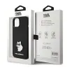 Karl Lagerfeld Silicone Choupette Metal Pin - iPhone 15 Plus Case (Black)