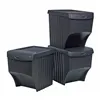 Bucket set Sortibox Black Stackable (3 Units)