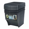 Bucket set Sortibox Black Stackable (3 Units)