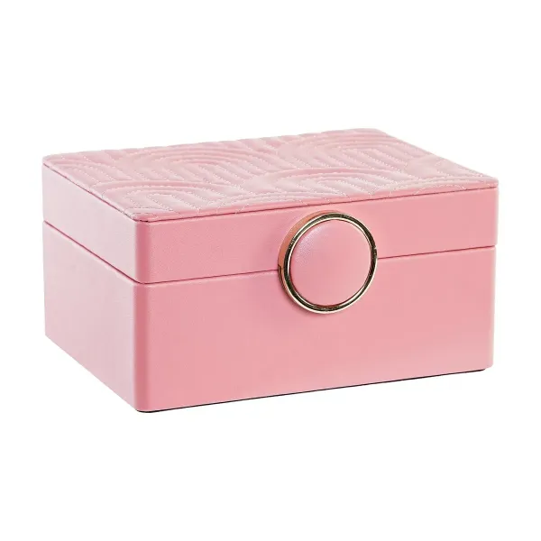 Jewelry box DKD Home Decor Pink MDF Wood 23 x 17 x 10 cm