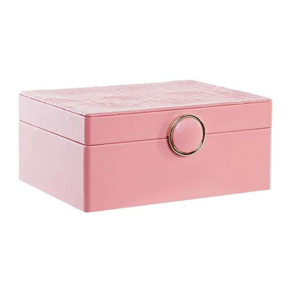 Jewelry box DKD Home Decor Pink MDF Wood 17 x 13 x 8,5 cm