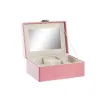 Jewelry box DKD Home Decor Pink MDF Wood 17 x 13 x 8,5 cm