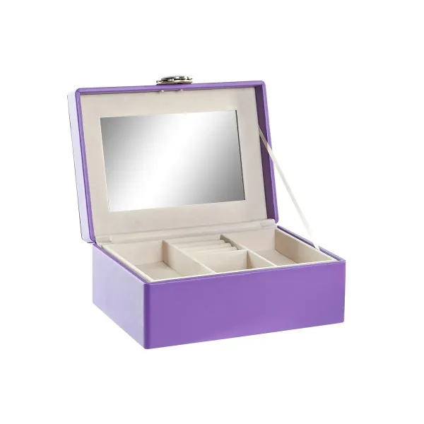 Jewelry box DKD Home Decor Lilac MDF Wood 17 x 13 x 8,5 cm