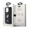 Karl Lagerfeld Gripstand Saffiano Karl & Choupette Pins - iPhone 15 Pro Case (Black)
