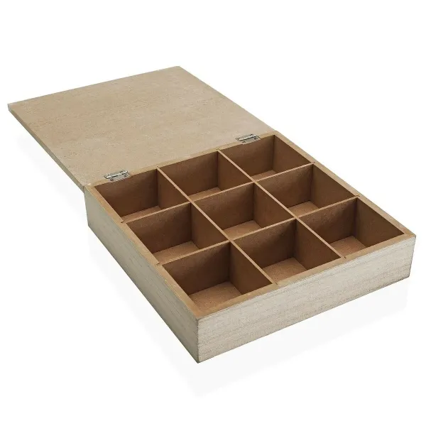 Decorative box Versa Tree Wood 24 x 6 x 24 cm