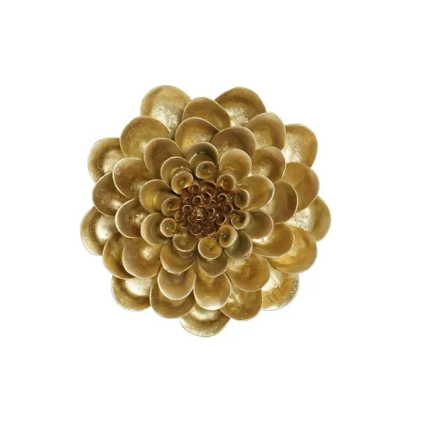 Wall Decoration DKD Home Decor Golden Flower 23 x 6 x 23 cm