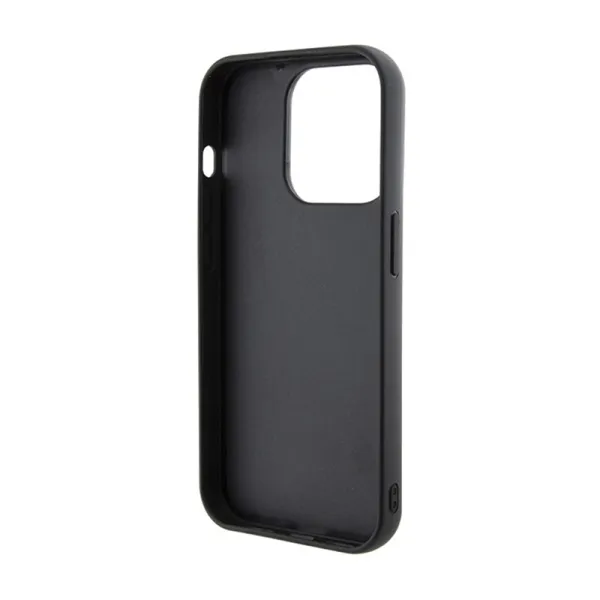 Karl Lagerfeld Gripstand Saffiano Karl & Choupette Pins - iPhone 15 Pro Max Case (Black)