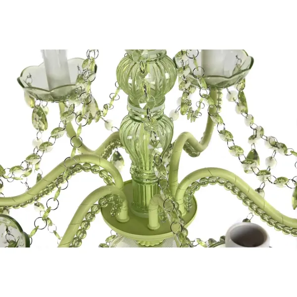 Ceiling Light DKD Home Decor Metal Green Acrylic 25 W (51 x 51 x 100 cm)