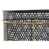 Set of Planters DKD Home Decor Black Golden Metal Loft 36 x 36 x 58 cm