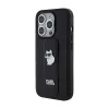 Karl Lagerfeld Gripstand Saffiano Choupette Pins - iPhone 15 Pro Case (black)