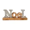 Decorative Figure Noel Glitter 6,5 x 10 x 25 cm Silver Wood