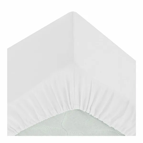 Fitted bottom sheet Atmosphera White (140 x 190 cm)