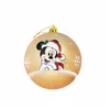 Christmas Bauble Mickey Mouse Happy smiles Golden 6 Units Plastic (Ø 8 cm)