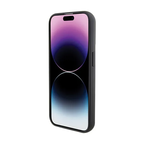 Karl Lagerfeld Gripstand Saffiano Choupette Pins - iPhone 15 Pro Max Case (Black)