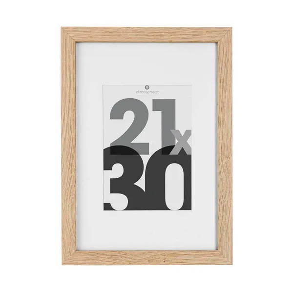 Photo frame Atmosphera Wood Natural (21 X 30 CM)