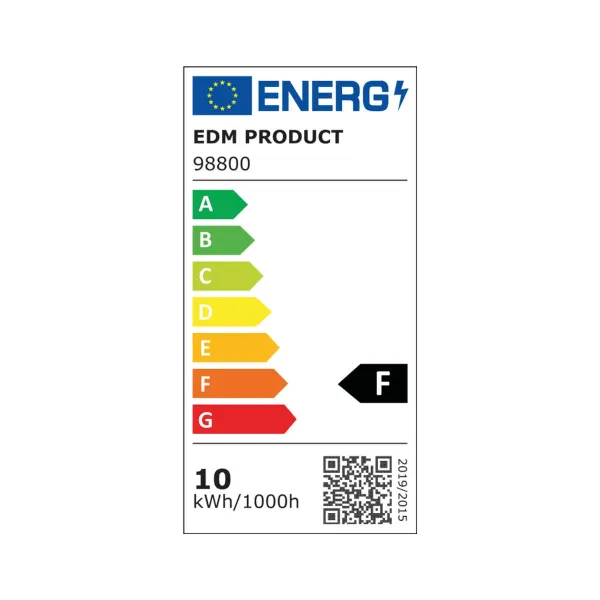 LED lamp EDM F 10 W E27 810 Lm 12 x 9,5 cm (6400 K)