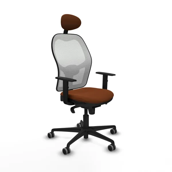 Office Chair with Headrest Jorquera Piqueras y Crespo 1D036G1 White Brown