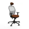 Office Chair with Headrest Jorquera Piqueras y Crespo 1D036G1 White Brown