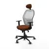 Office Chair with Headrest Jorquera Piqueras y Crespo 1D036G1 White Brown