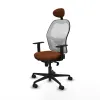 Office Chair with Headrest Jorquera Piqueras y Crespo 1D036N1 White Brown