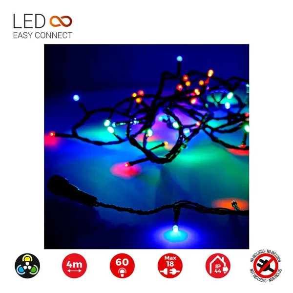 Wreath of LED Lights EDM Easy-Connect Multicolour (4 m)