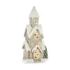 Decorative Figure House Christmas LED Light Music Grey White Green Magnesium 15 x 53 x 25 cm