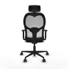 Office Chair with Headrest Jorquera Piqueras y Crespo 1D036N2 White Dark brown