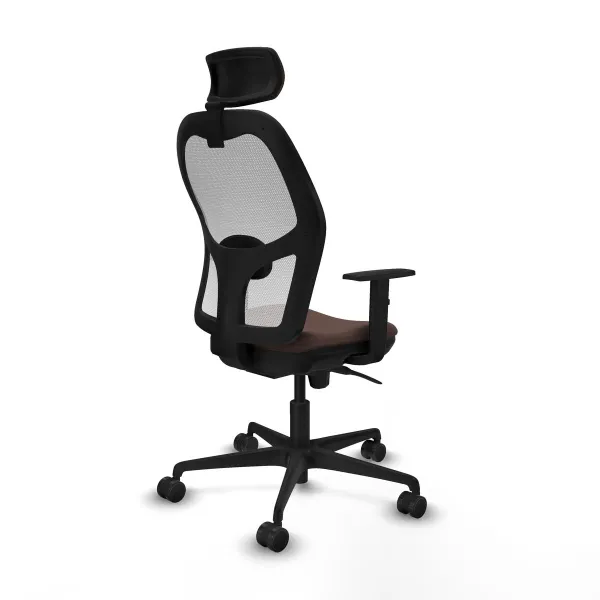 Office Chair with Headrest Jorquera Piqueras y Crespo 1D036N2 White Dark brown