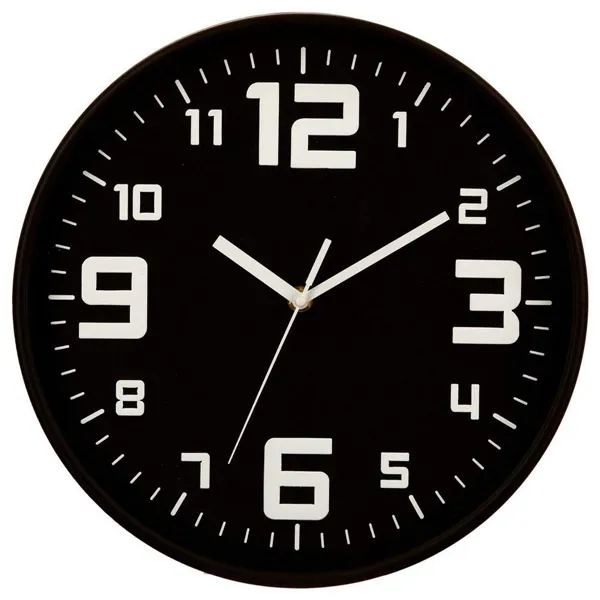 Wall Clock 5five Black polypropylene (Ø 30 cm)