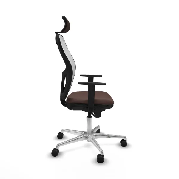Office Chair with Headrest Jorquera Piqueras y Crespo 1D086N2 White Dark brown
