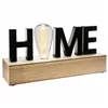 Decorative Figure Atmosphera 'Home' LED Light (34 x 16 x 8 cm)