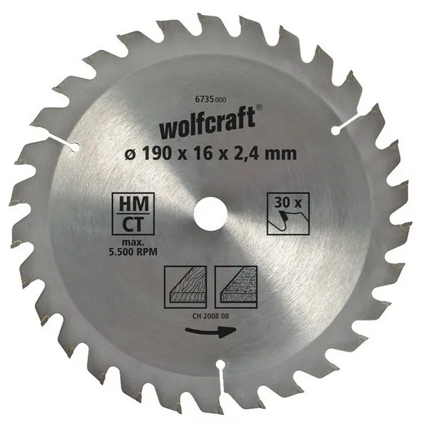 Cutting disc Wolfcraft 6733000 160 x 2,4 mm