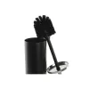 Toilet Brush DKD Home Decor 10 x 10 x 38,4 cm Silver Black Metal Stainless steel