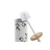 Toilet Brush DKD Home Decor 10 x 10 x 38,5 cm Black Metal White Stoneware