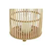 Candleholder DKD Home Decor Crystal Bamboo (25 x 25 x 56 cm)