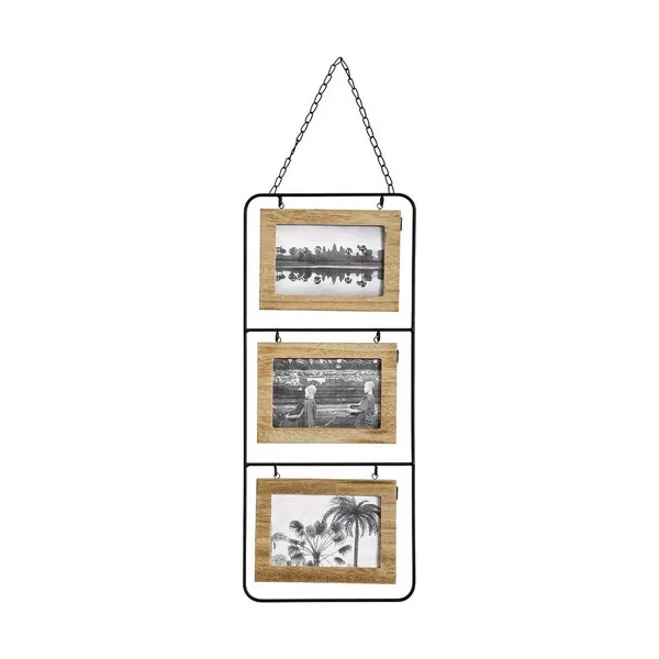 Wall photo frame Atmosphera 3 photos MDF Wood (52 x 22 cm)