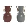 Vase DKD Home Decor 14 x 13 x 24 cm Grey Metal Terracotta (2 Units)