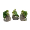 Decorative Figure Decoris with sound 8 x 7,4 x 11,5 cm Green Frog