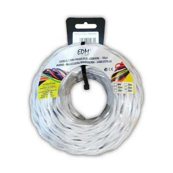 Cable EDM 3 x 2,5 mm White 5 m