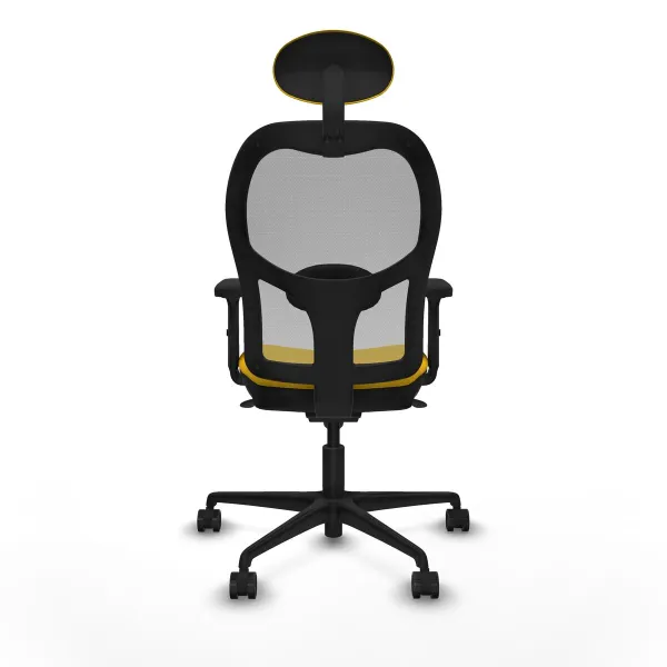 Office Chair with Headrest Piqueras y Crespo 2D036N1 Yellow