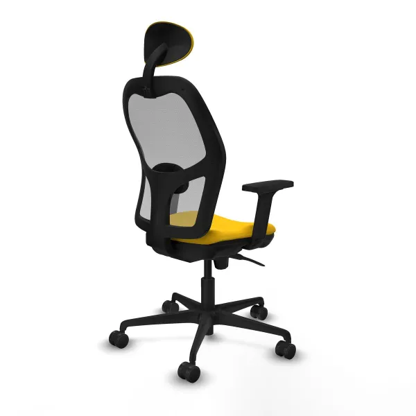 Office Chair with Headrest Piqueras y Crespo 2D036N1 Yellow