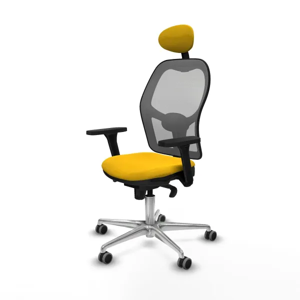 Office Chair with Headrest Piqueras y Crespo 3D086G1 Yellow