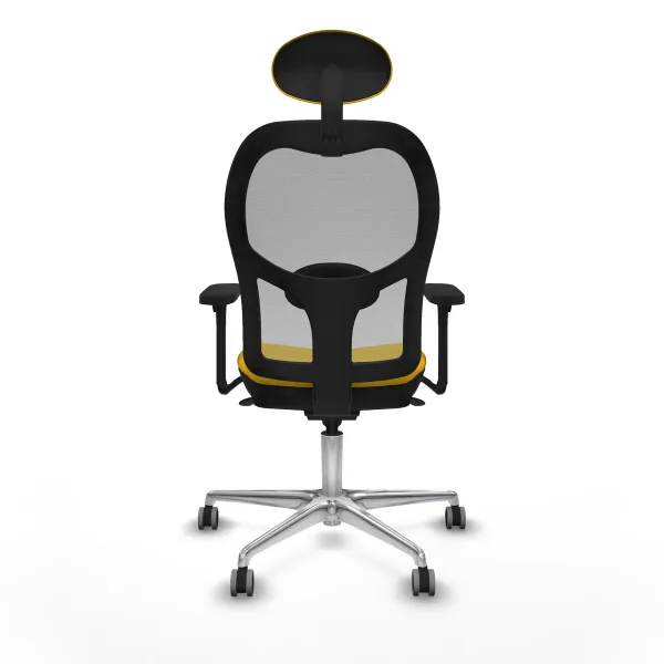 Office Chair with Headrest Piqueras y Crespo 3D086G1 Yellow