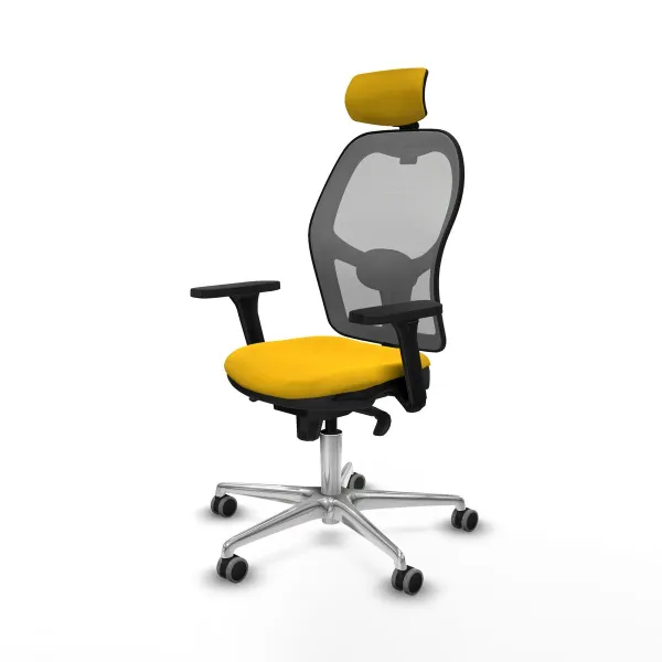 Office Chair with Headrest Piqueras y Crespo 3D086G2 Yellow