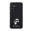 Karl Lagerfeld Saffiano Karl & Choupette Metal Pin - Samsung Galaxy S24 Case (black)