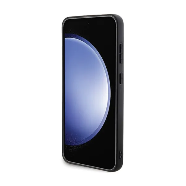 Karl Lagerfeld Saffiano Karl & Choupette Metal Pin - Samsung Galaxy S24 Case (black)